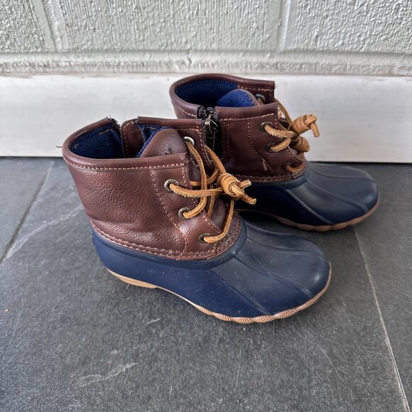 Sperry Kids Boots in Brown and Blue - Picture 9 of 16